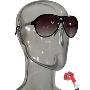 Vintage BEBE Aviator Sunglasses Womens Black Y2K Gradient Lens